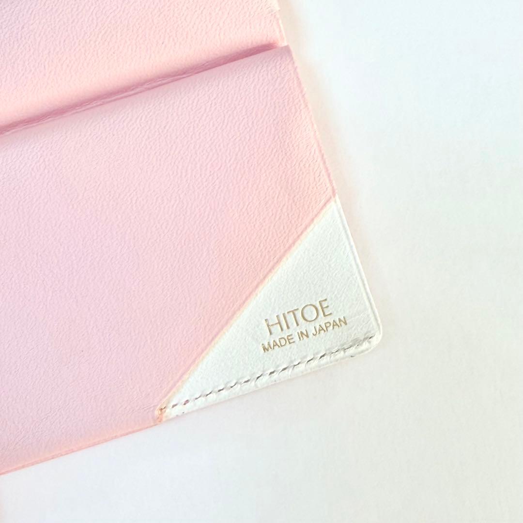 【美品】SYRINX Hitoe Fold Aria 折り財布 ピンク レザー