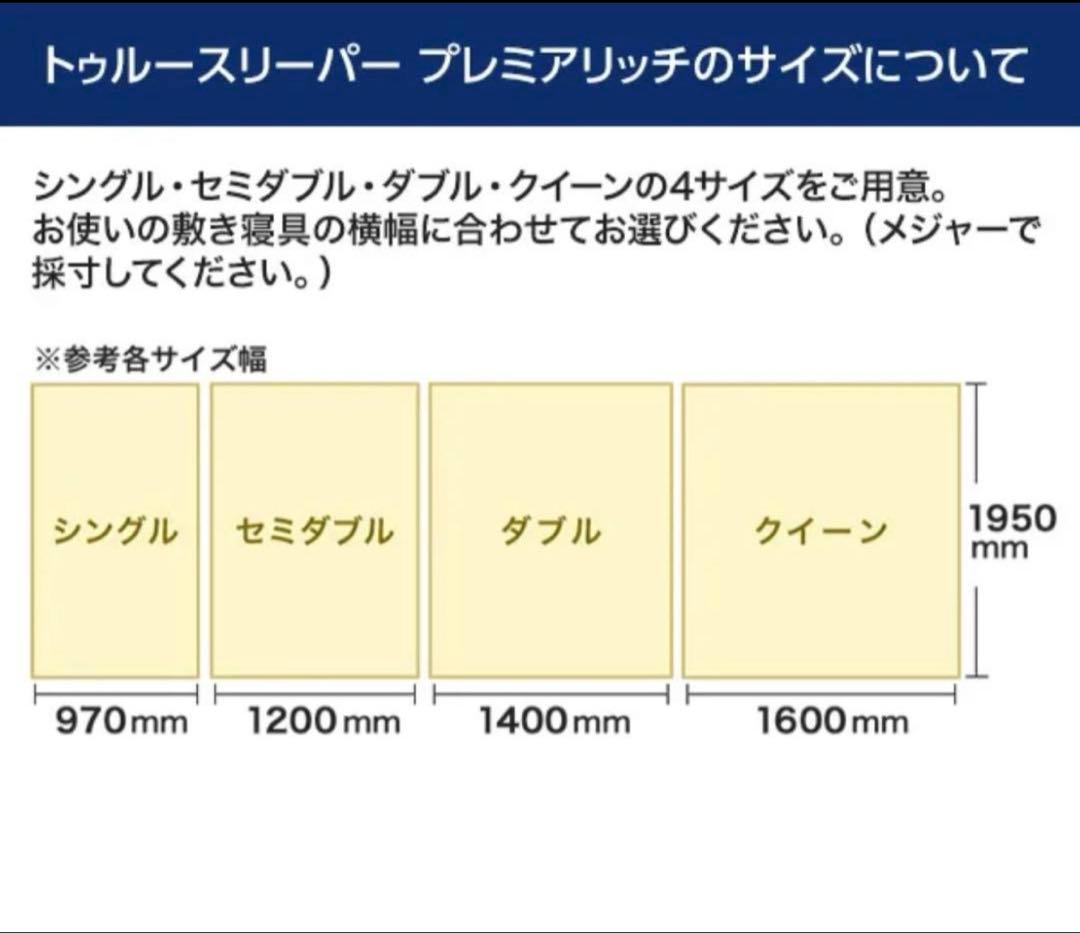トゥルースリーパー プレミアリッチ pr.2 シングル 掛け布団　カバーセット