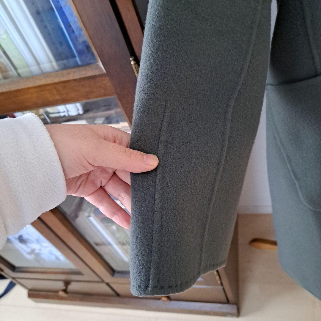 カシミア混ウールリバー・リバーフードコート