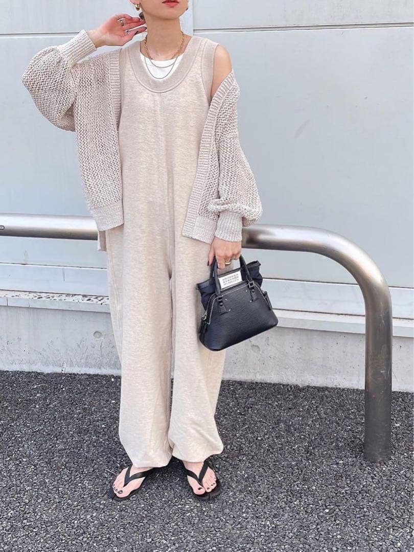 sonさん着用♡ コットンリネンラフコンビネゾン　トゥデイフル ベージュ