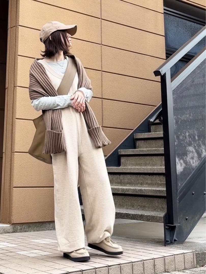 sonさん着用♡ コットンリネンラフコンビネゾン　トゥデイフル ベージュ