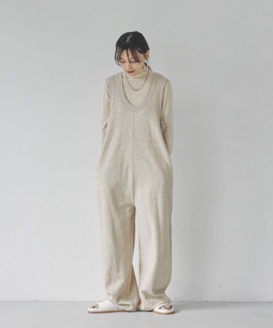 sonさん着用♡ コットンリネンラフコンビネゾン　トゥデイフル ベージュ