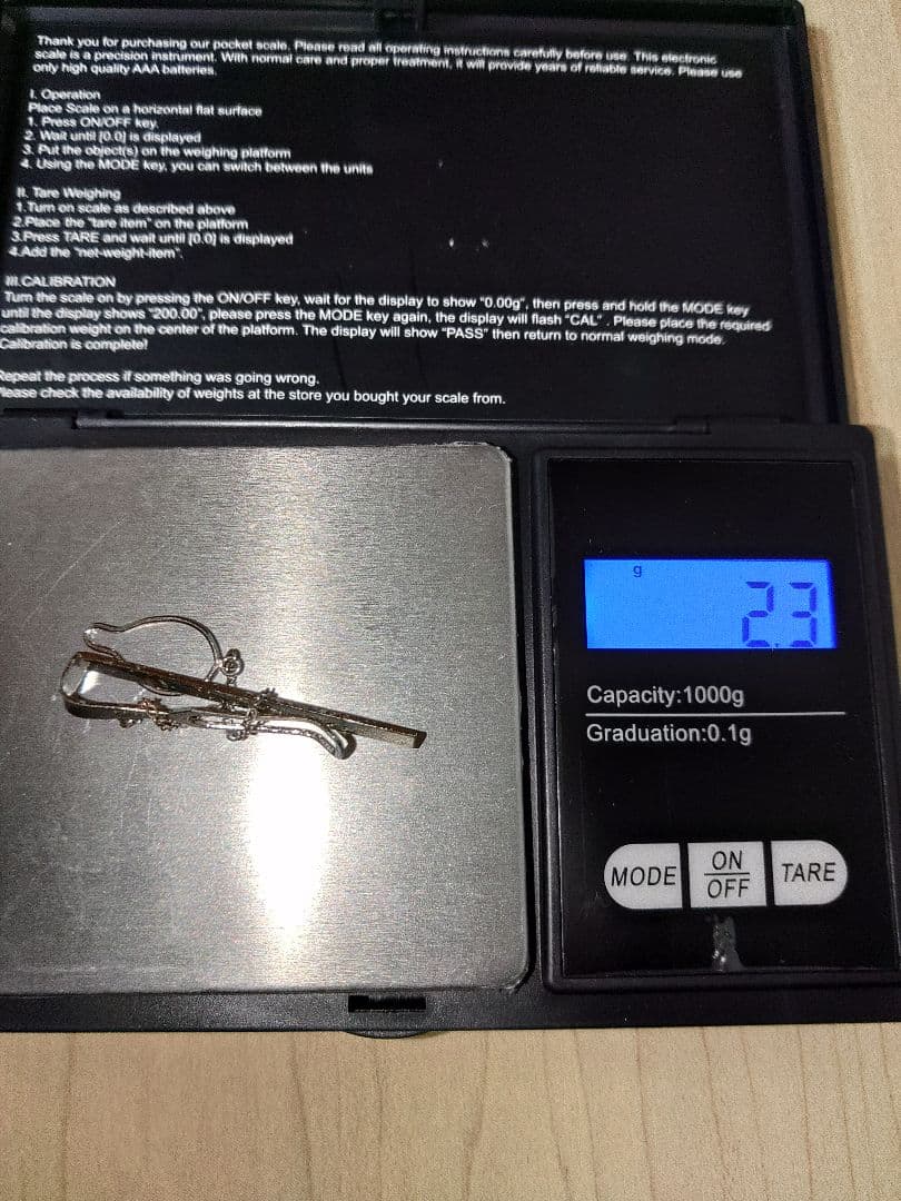 K14WG 刻印あり ネクタイピン 総重量約2.3グラム