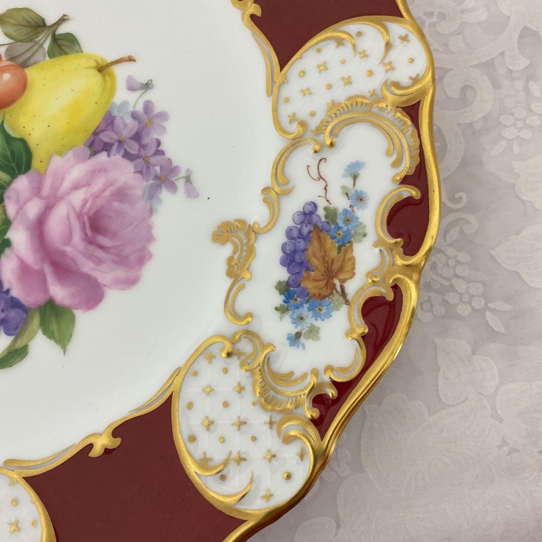 【レア】大倉陶園　受注生産品　瑠璃金彩　サービスプレート　プレート　飾り皿