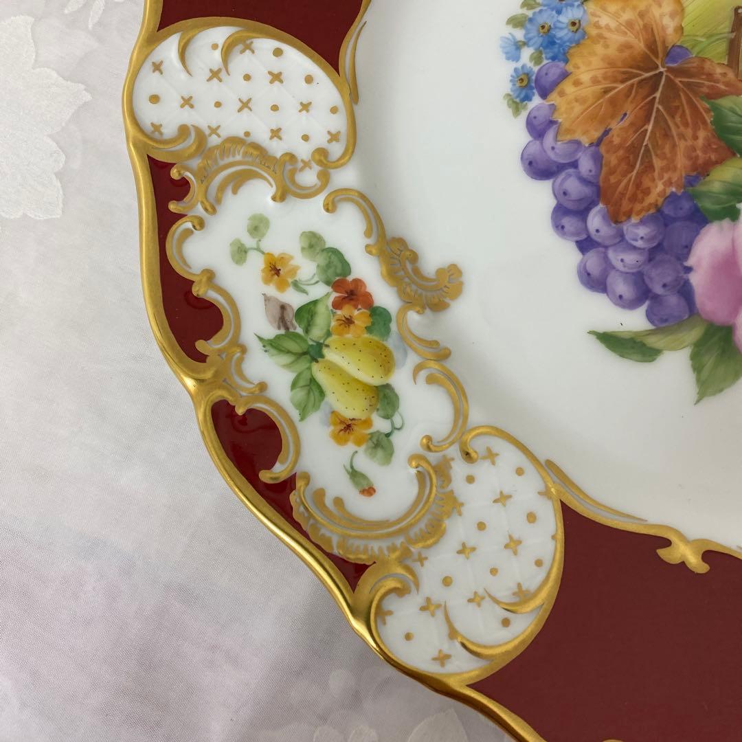 【レア】大倉陶園　受注生産品　瑠璃金彩　サービスプレート　プレート　飾り皿