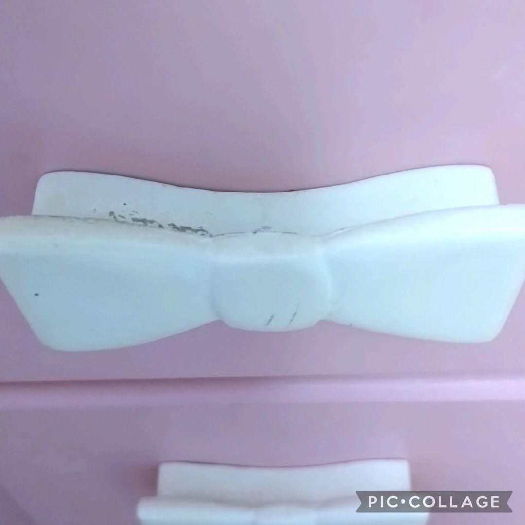 姫系　チェスト　送料込み　リボン　木製　完成品　ピンク　ロマプリ　可愛い　家具