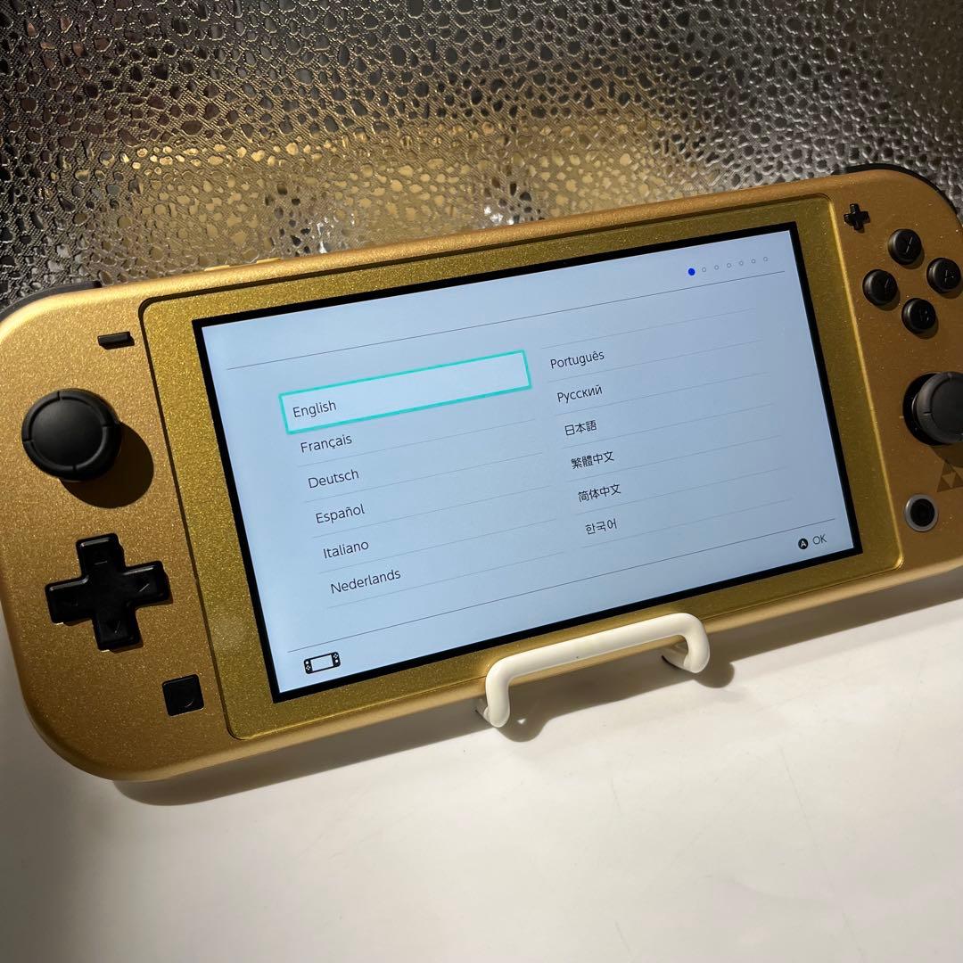 【美品・完品】Switch Lite ゴールド本体 ゼルダの伝説 ハイラルED