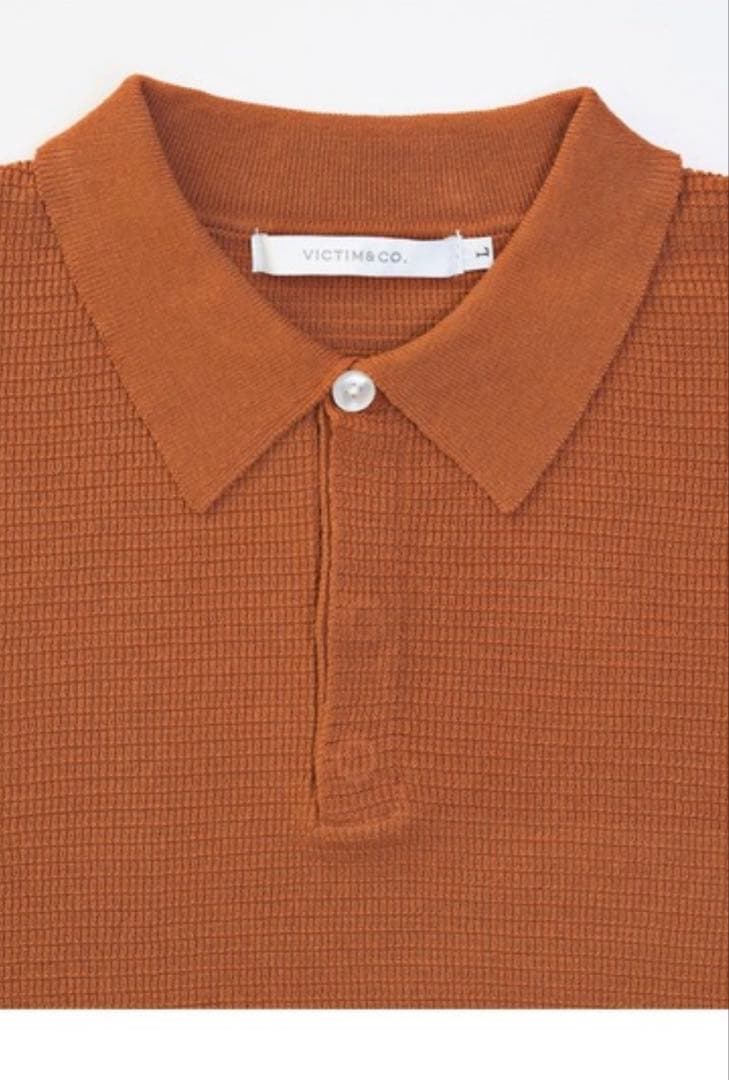 （【VICTIM】（ハイゲージワッフルBigシルエットPOLO SHIRTS）