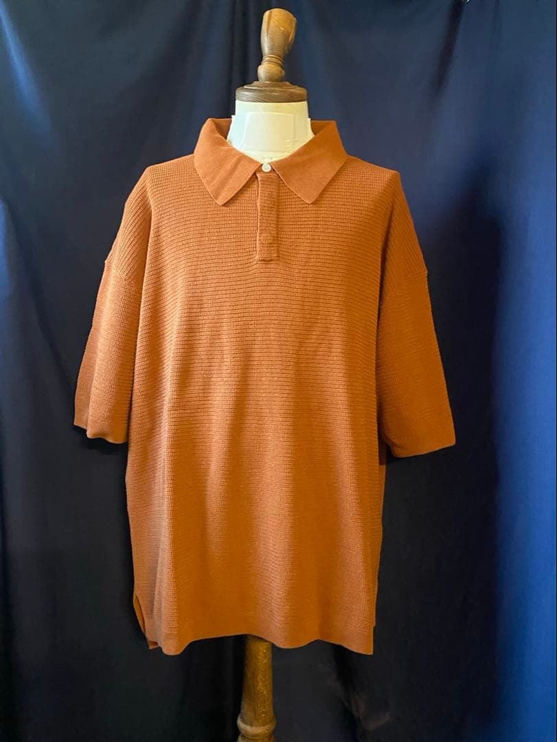 （【VICTIM】（ハイゲージワッフルBigシルエットPOLO SHIRTS）