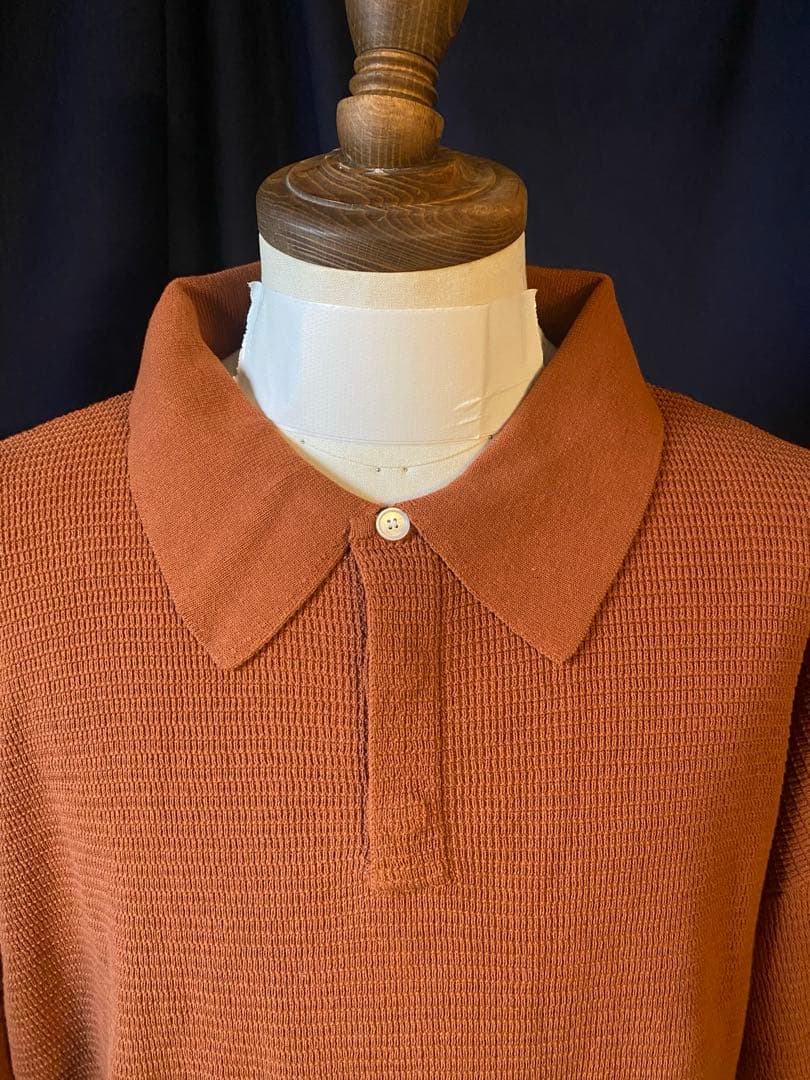 （【VICTIM】（ハイゲージワッフルBigシルエットPOLO SHIRTS）