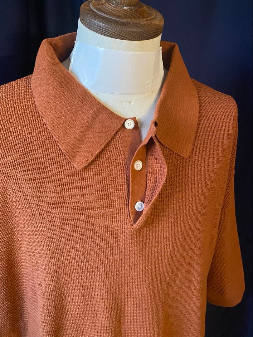 （【VICTIM】（ハイゲージワッフルBigシルエットPOLO SHIRTS）