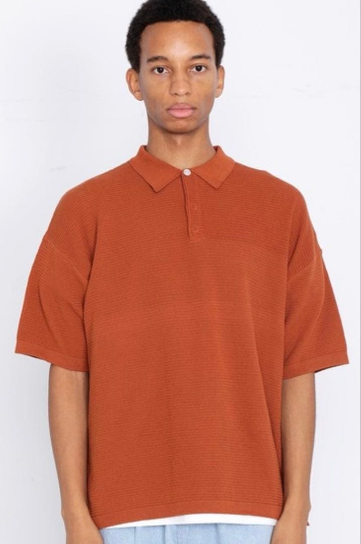 （【VICTIM】（ハイゲージワッフルBigシルエットPOLO SHIRTS）