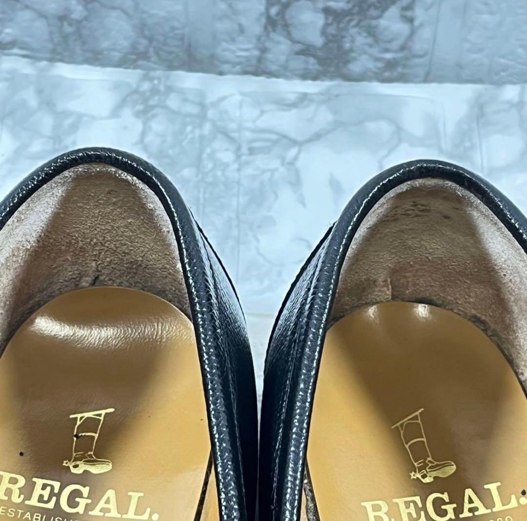 【美品】リーガル REGAL タッセルローファー　シボ革　ブラック　2641