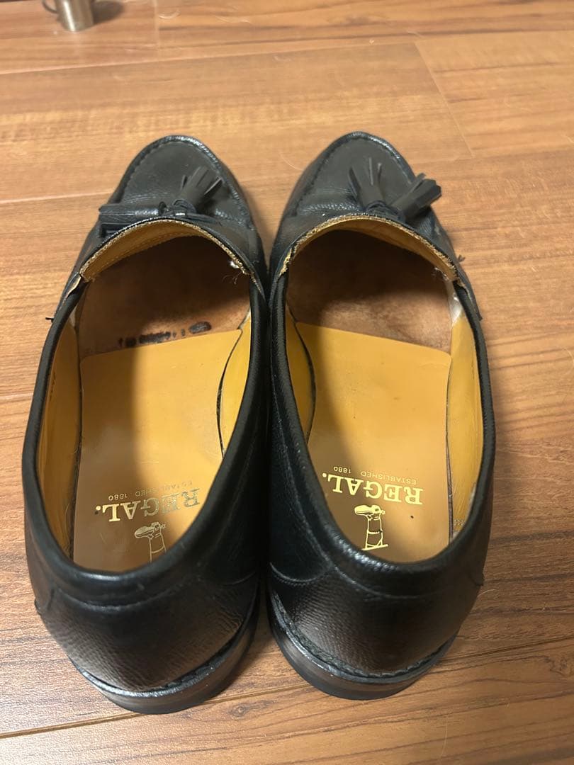 【美品】リーガル REGAL タッセルローファー　シボ革　ブラック　2641
