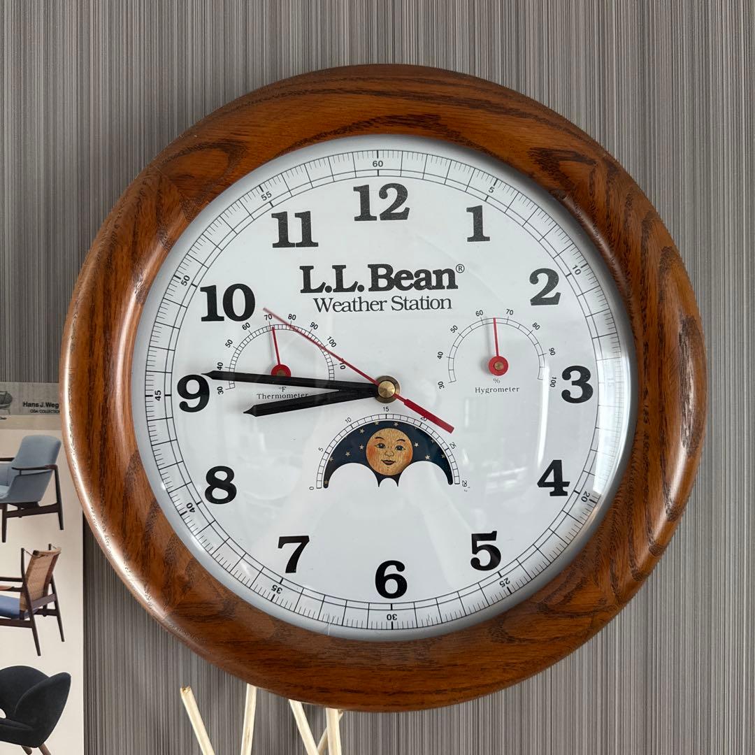 LLBean 掛け時計 ムーンフェイズ weather station