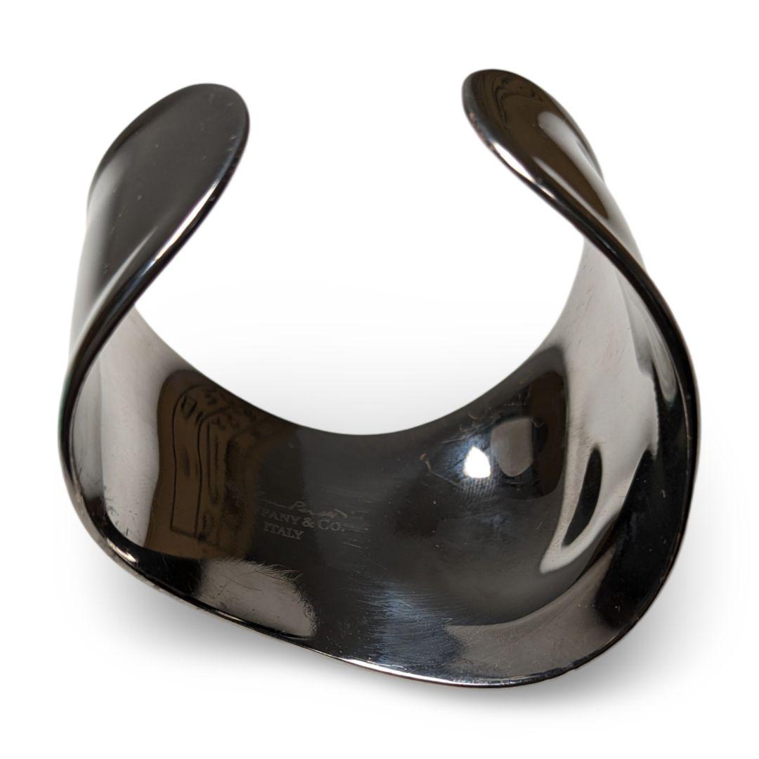 【極美品】Tiffany & Co. ボーンカフ　ルテニウム