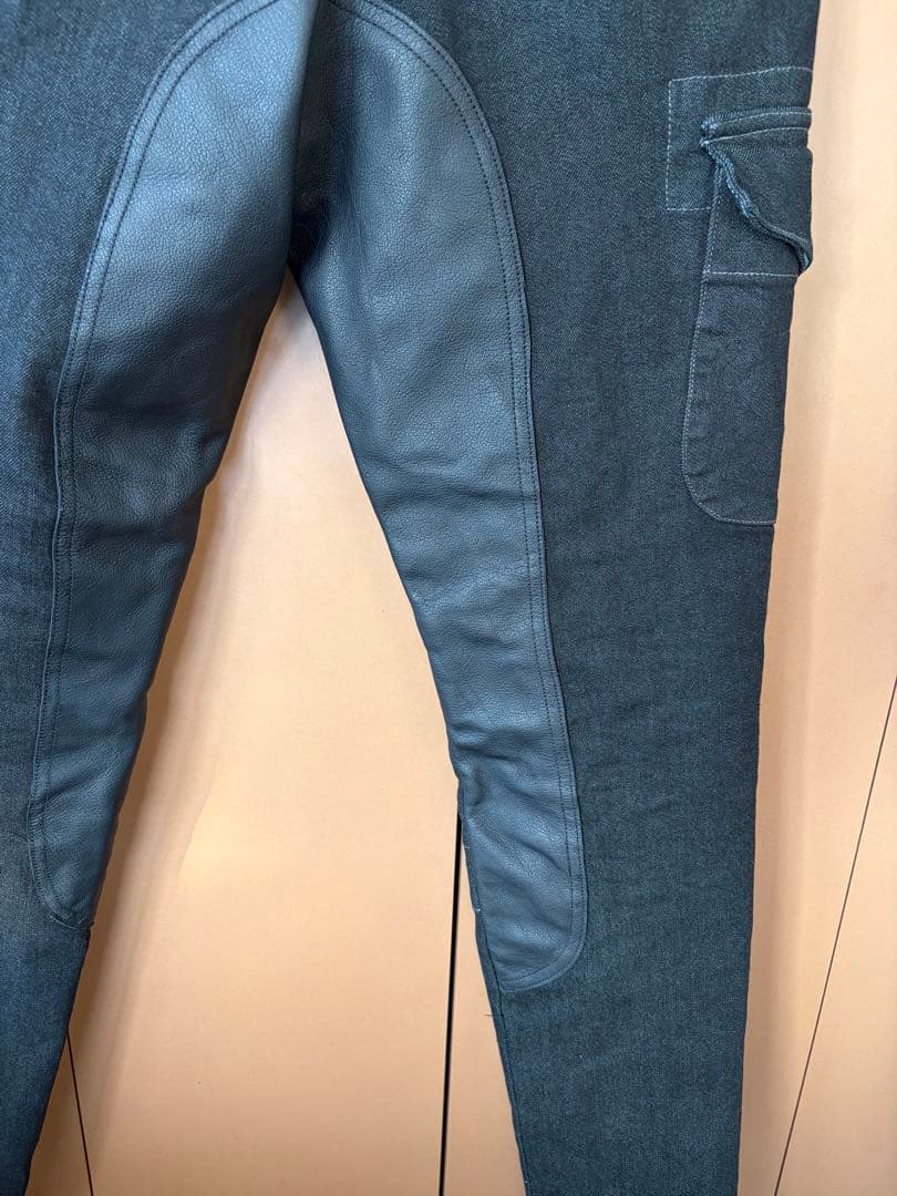 マックスフリッツ ヒートガードカーゴパンツ 牛革 ストレッチデニム