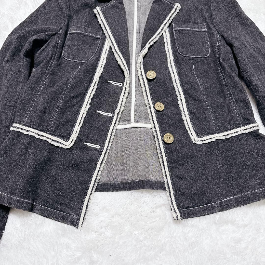 ジバンシィ テーラードジャケット デニム 金ボタン 00 y2k ブラック