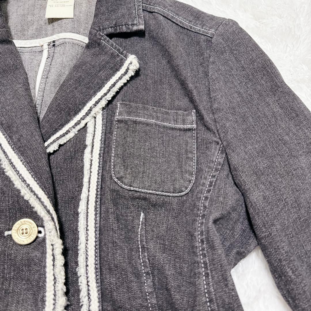 ジバンシィ テーラードジャケット デニム 金ボタン 00 y2k ブラック