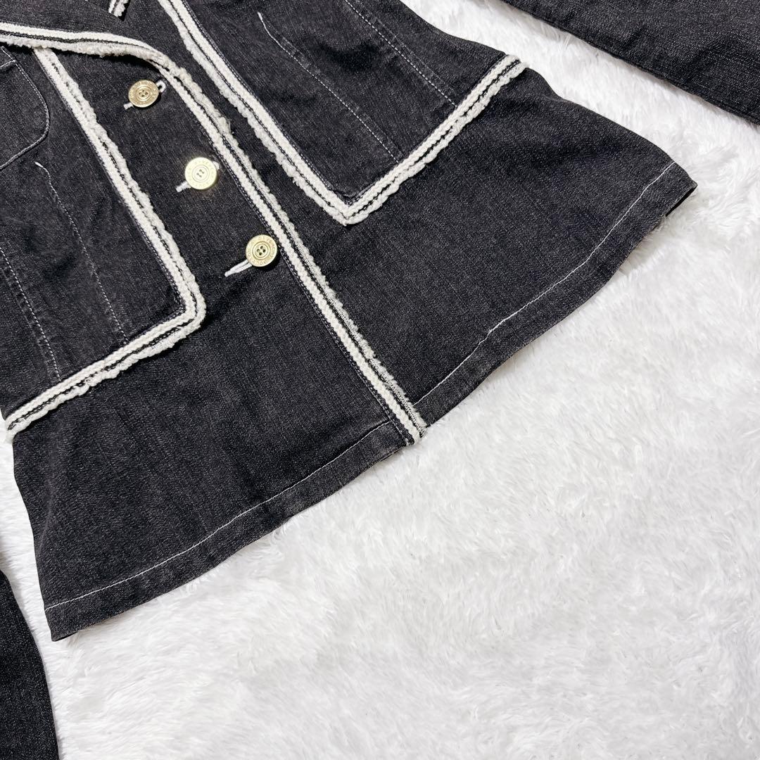 ジバンシィ テーラードジャケット デニム 金ボタン 00 y2k ブラック
