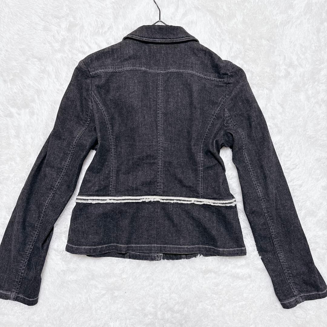 ジバンシィ テーラードジャケット デニム 金ボタン 00 y2k ブラック