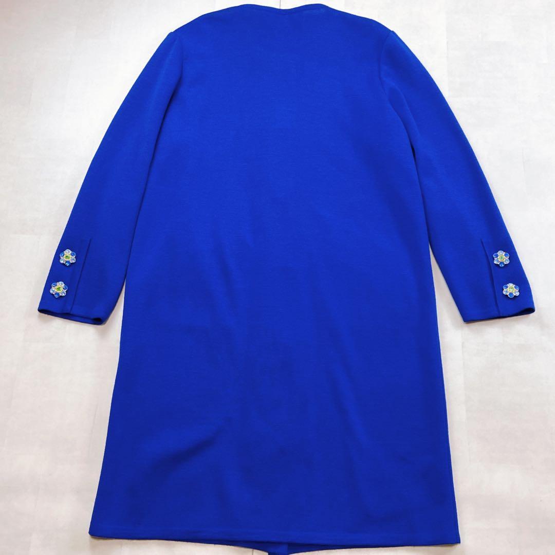 美品 サンローラン クリスタルボタン ビジュー ニットワンピース