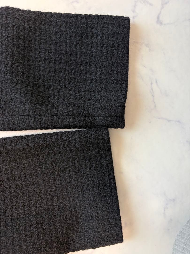 グリーンレーベルリラクシング ツイード　ノーカラージャケット 黒　金ボタン