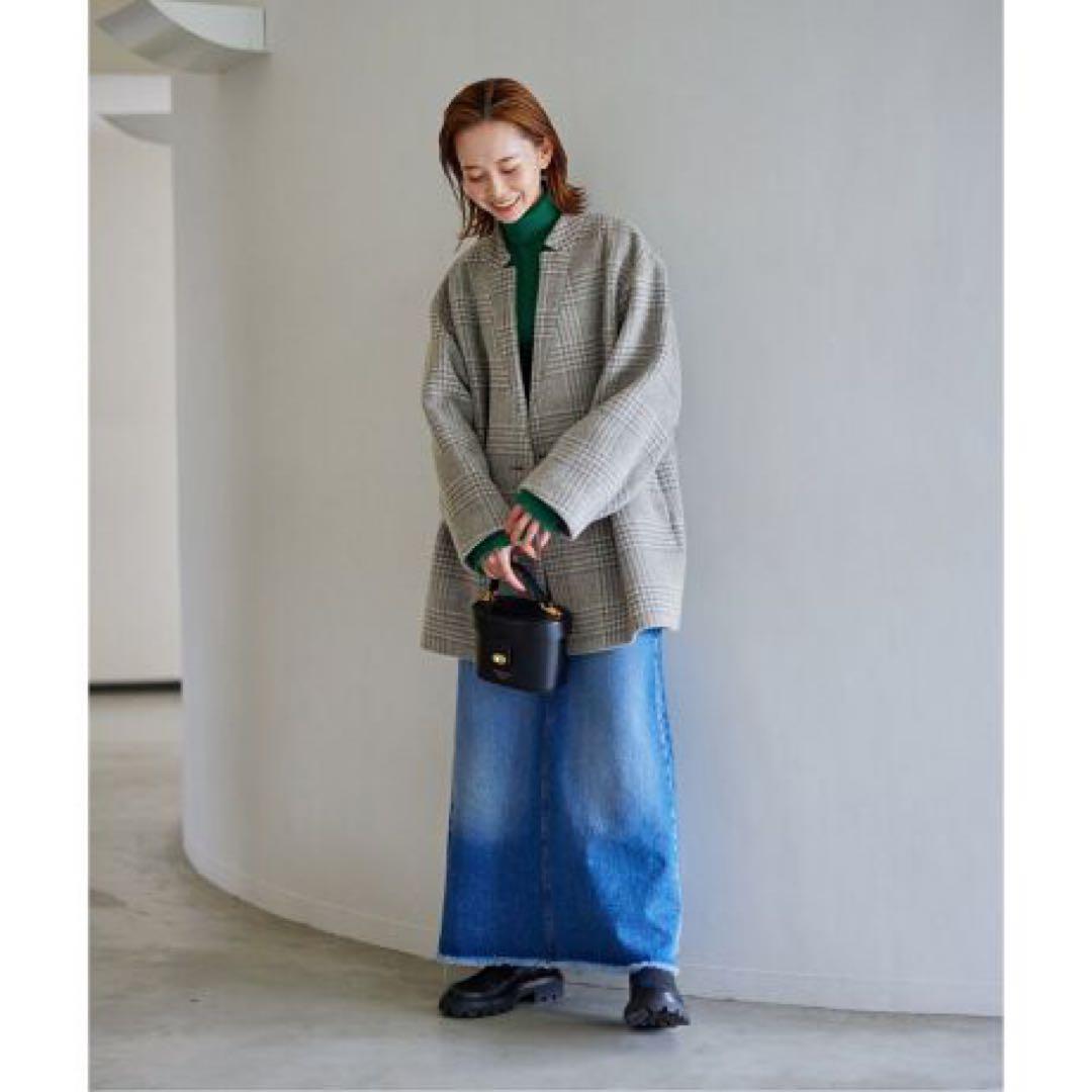 azzurro　　　MANTECOシャギーミドルコート　マンテコ