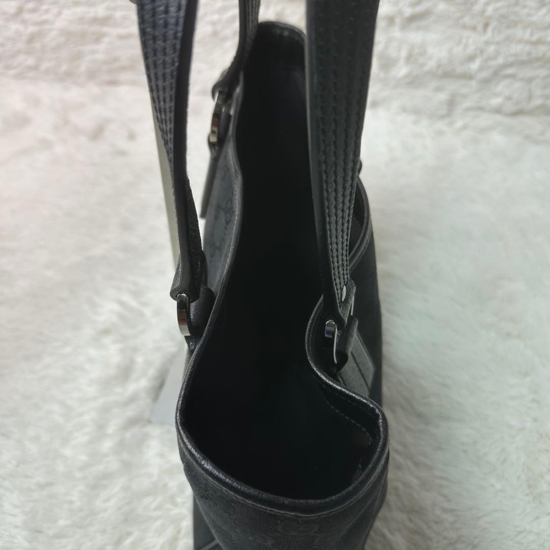 デニッシュ 様用極美品 GUCCI ブラック トートバッグ GGパターン