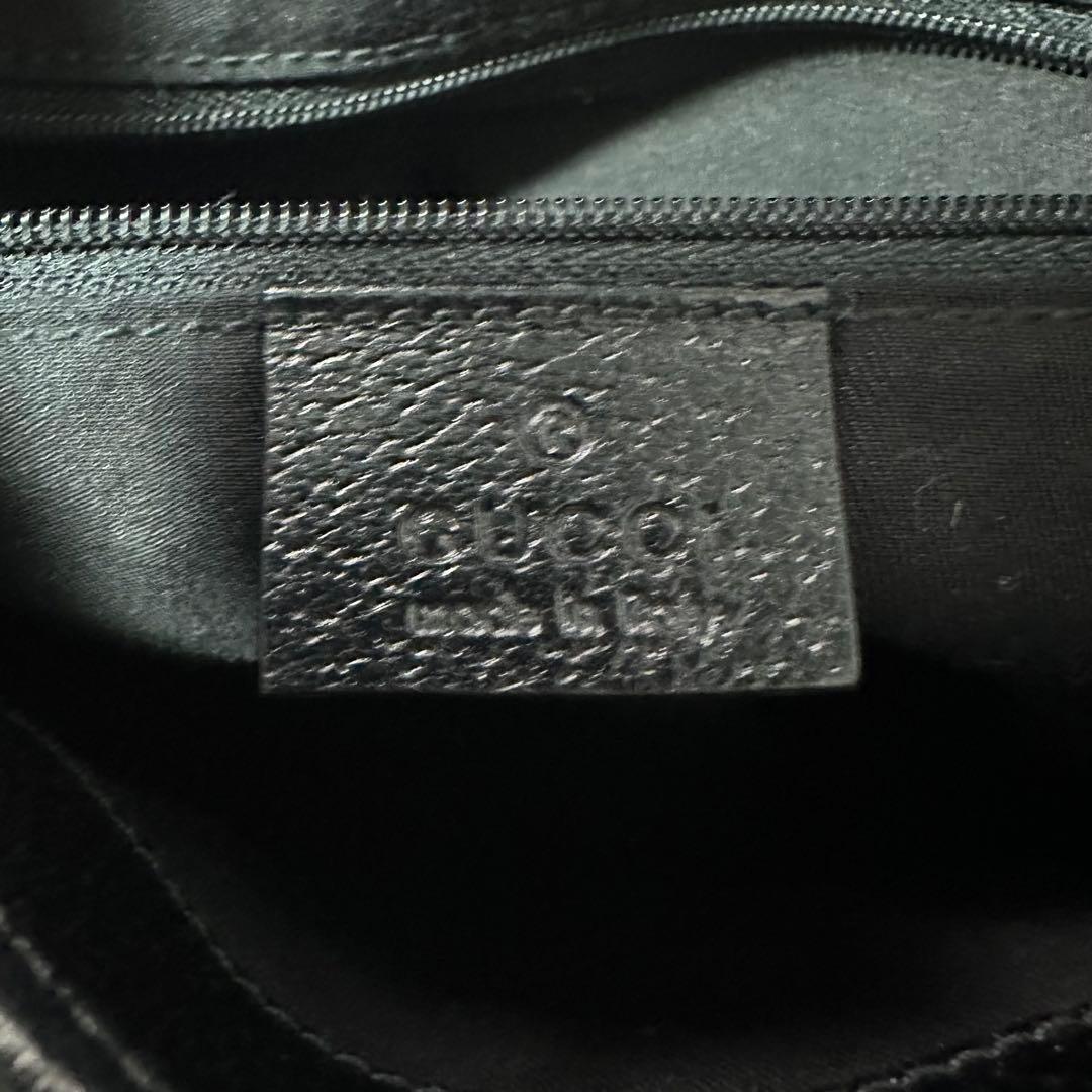 デニッシュ 様用極美品 GUCCI ブラック トートバッグ GGパターン