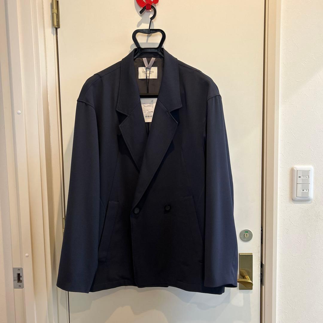 PUBLIC TOKYO AQUA WOOL ガルゼダブルジャケット スラックス