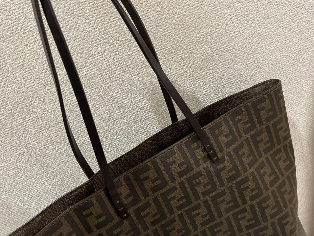 9万円から値下げ‼️FENDI フェンディ　ズッカ　ズッカ柄　PVC トートバッグ