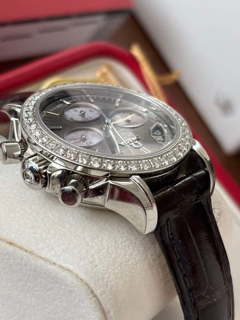 オメガ　OMEGA クロノグラフ ダイヤモンド腕時計 De Ville デヴィル