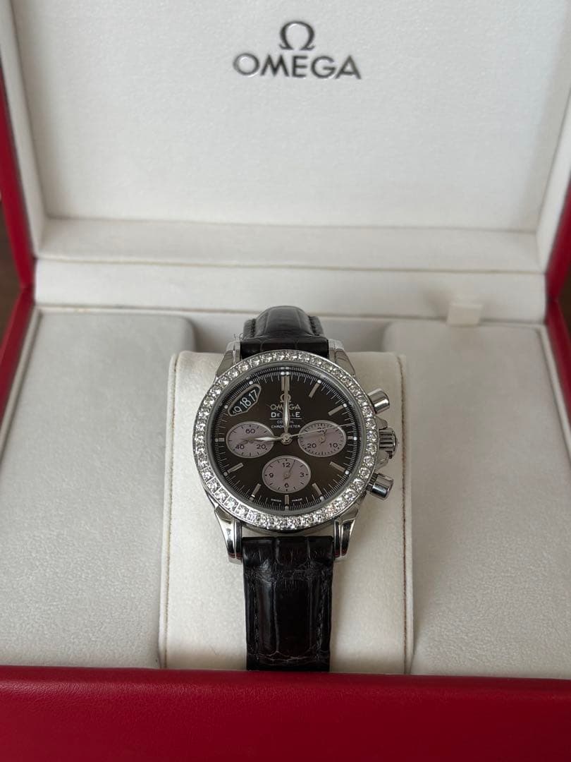 オメガ　OMEGA クロノグラフ ダイヤモンド腕時計 De Ville デヴィル