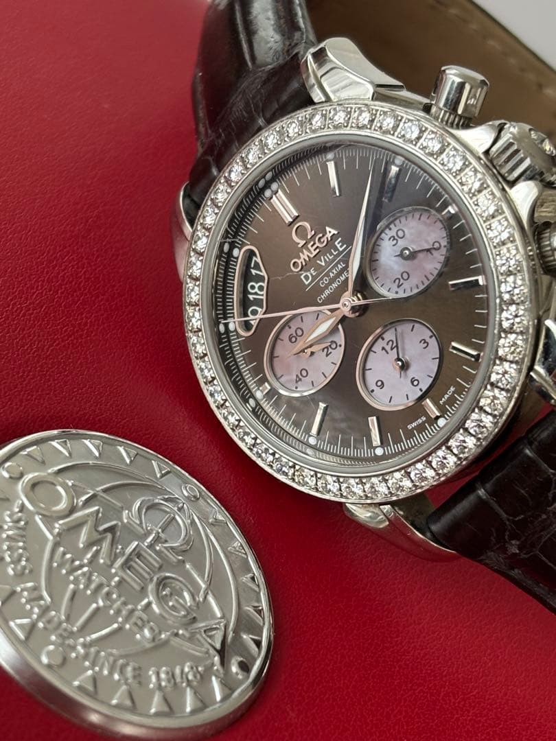 オメガ　OMEGA クロノグラフ ダイヤモンド腕時計 De Ville デヴィル
