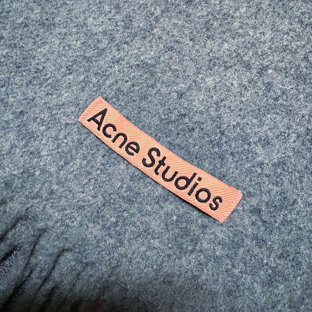 美品　ピンクタグ　Acne Studios ウールマフラー グレー ストール
