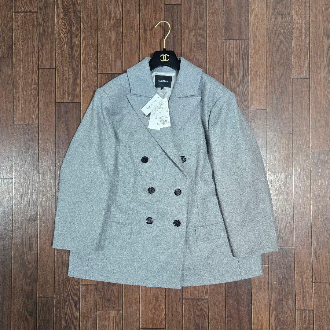 未使用◆アンタイトル 2024aw 大きいサイズ メルトン ピーコート 42
