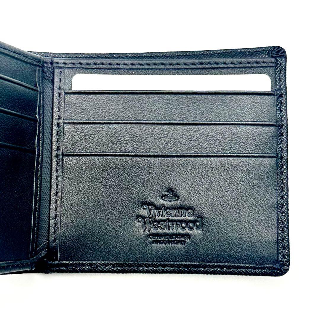 【♡新品★希少♡】 Vivienne Westwood二つ折り財布 ブラック 黒