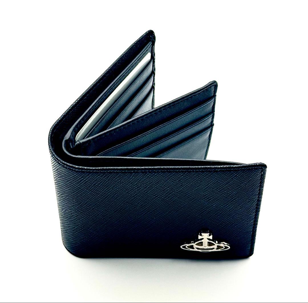 【♡新品★希少♡】 Vivienne Westwood二つ折り財布 ブラック 黒