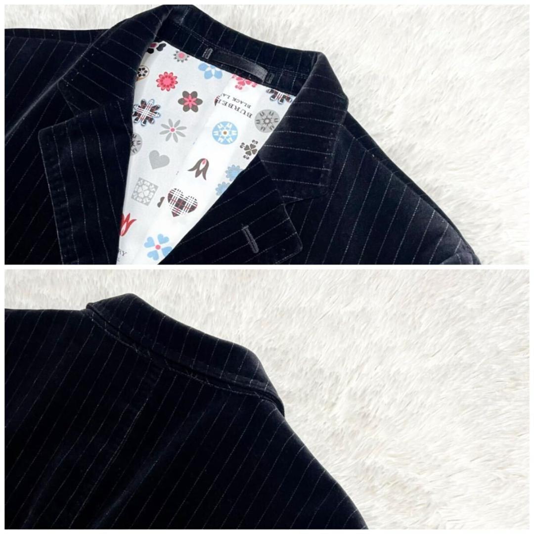 【極美品】バーバリーブラックレーベル セットアップ ベロア ベルベット 総柄