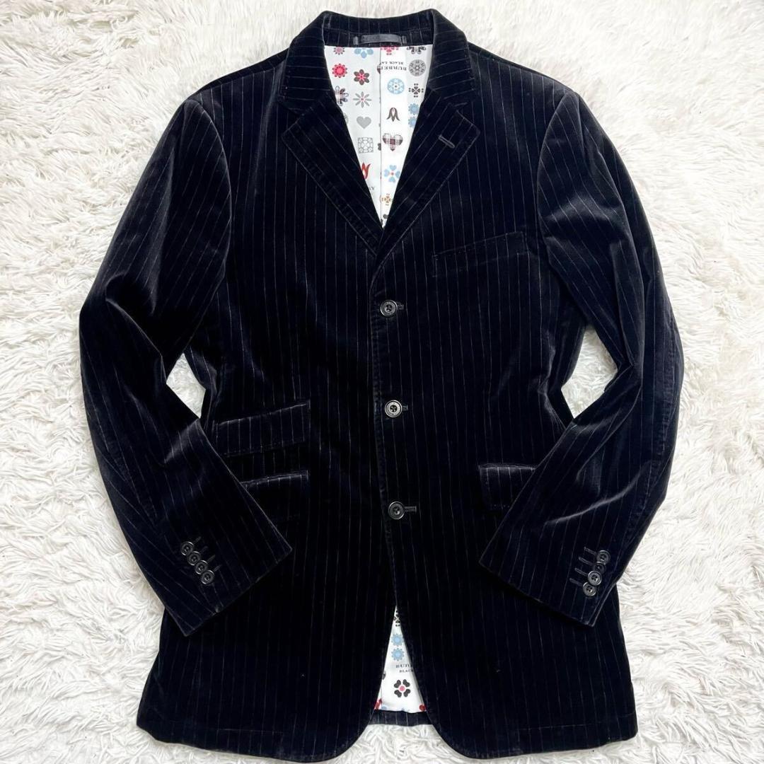 【極美品】バーバリーブラックレーベル セットアップ ベロア ベルベット 総柄