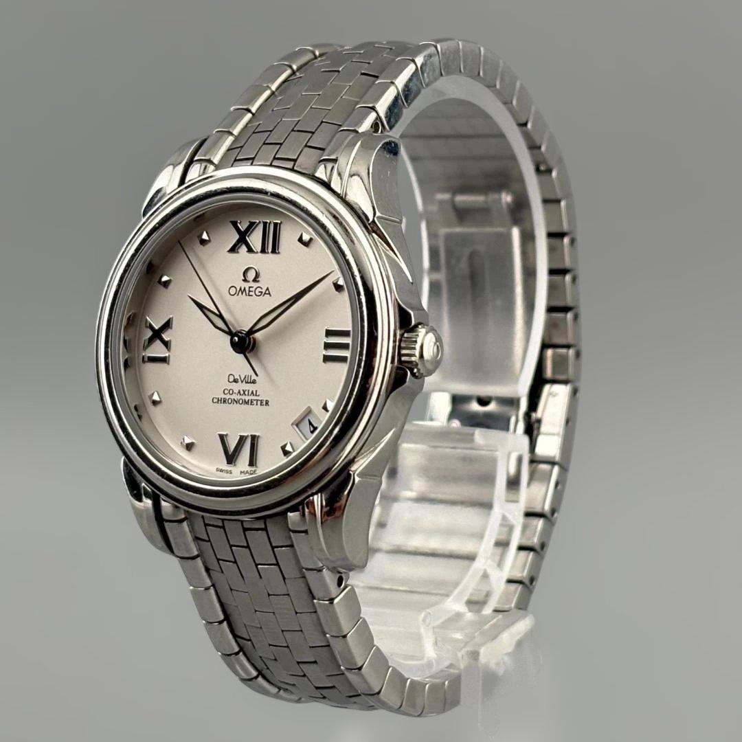 オメガ OMEGA デビル 4581.31.00 デイト ホワイトSS 自動巻き