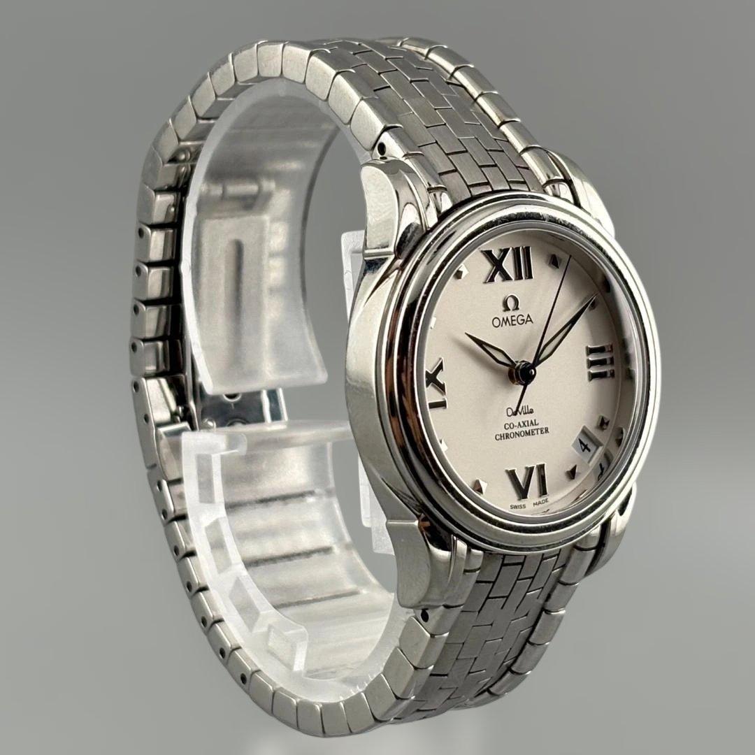 オメガ OMEGA デビル 4581.31.00 デイト ホワイトSS 自動巻き