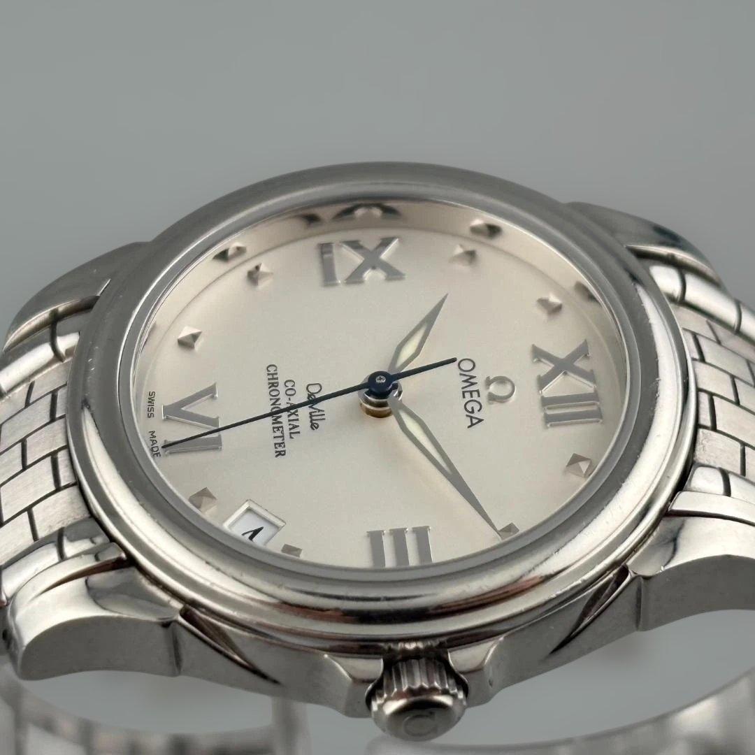 オメガ OMEGA デビル 4581.31.00 デイト ホワイトSS 自動巻き