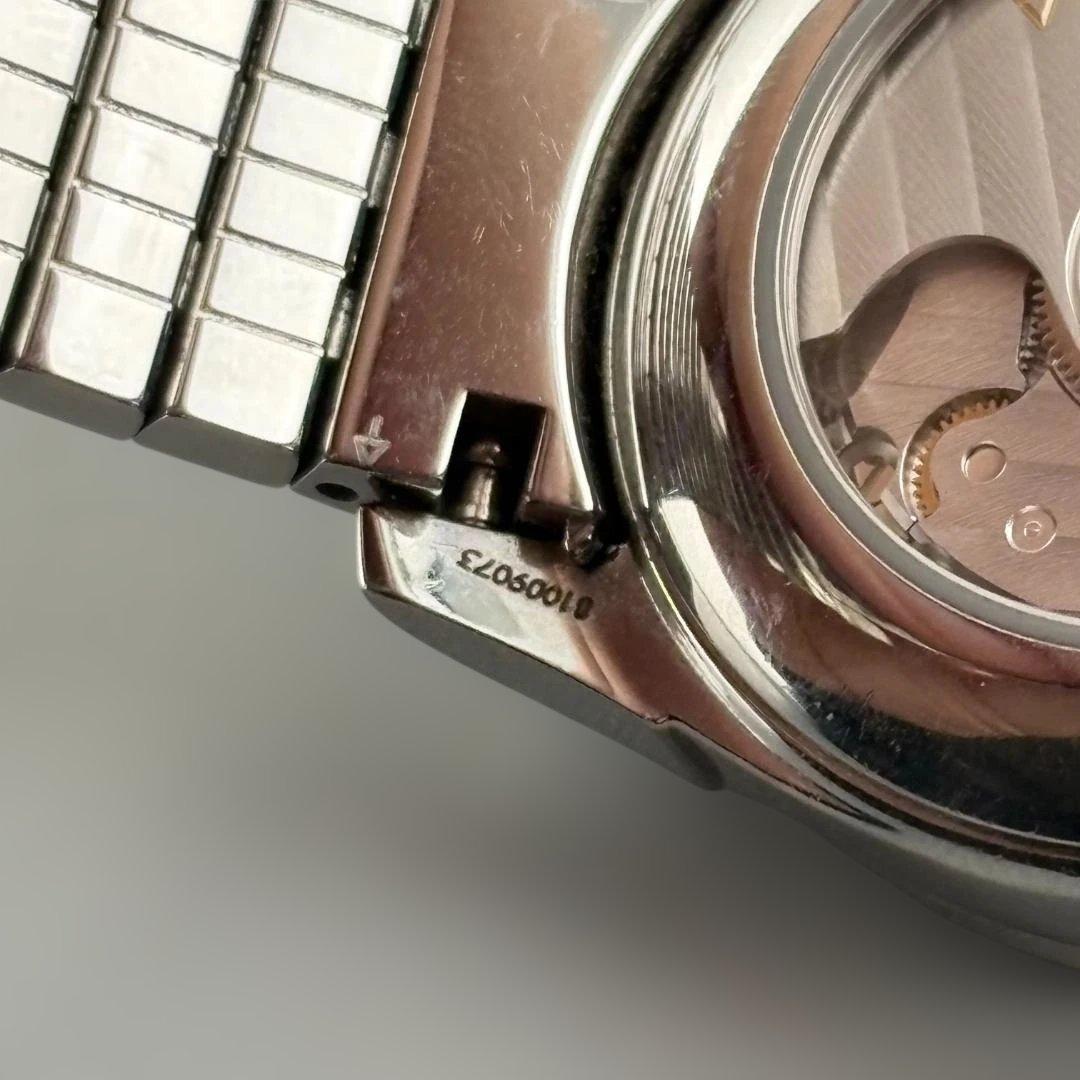 オメガ OMEGA デビル 4581.31.00 デイト ホワイトSS 自動巻き