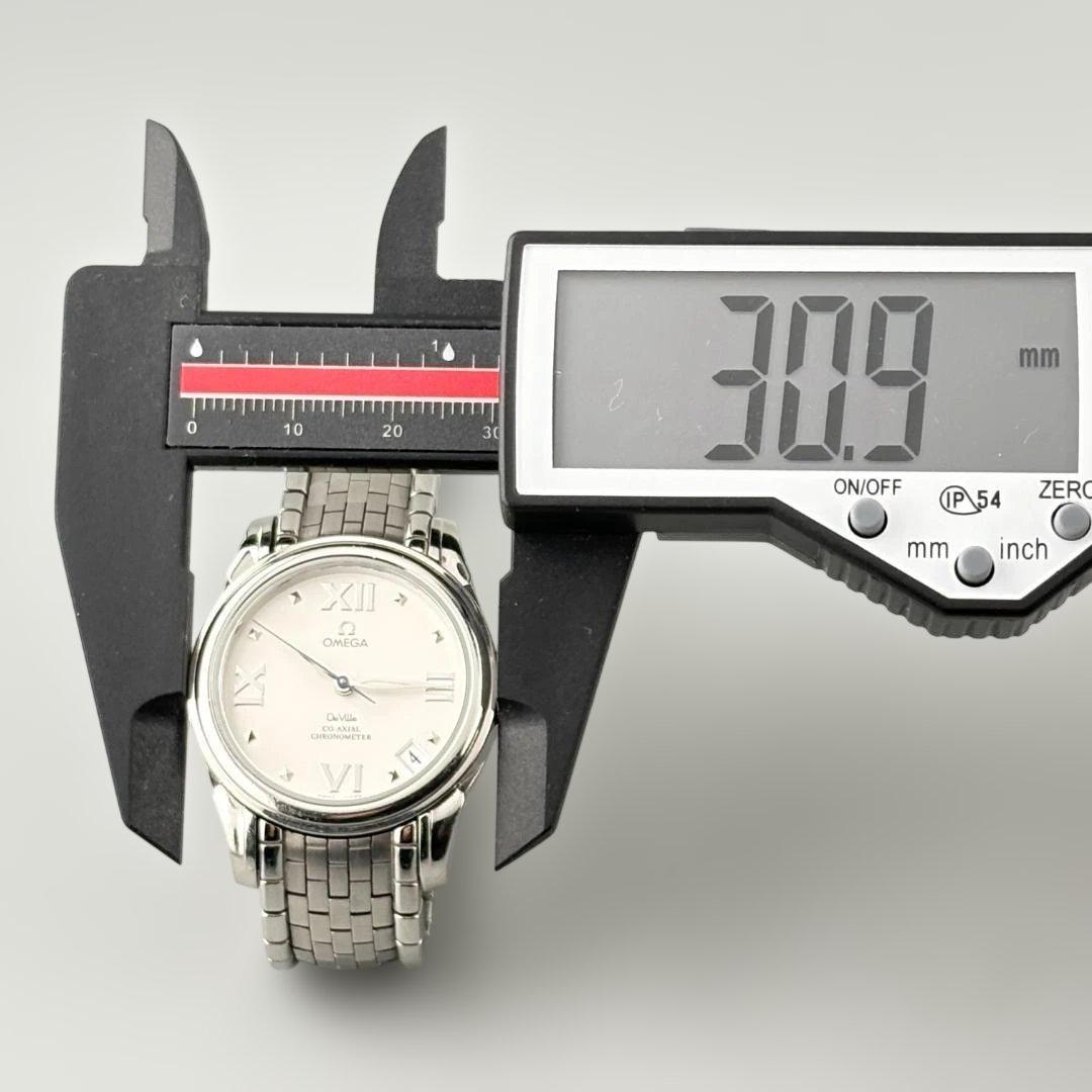 オメガ OMEGA デビル 4581.31.00 デイト ホワイトSS 自動巻き