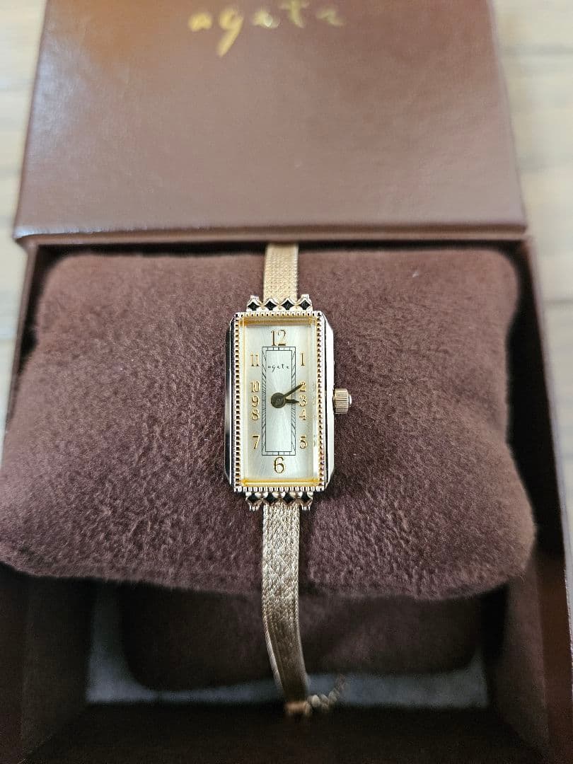 ageteアガット　スクエアフェイスウォッチ　美品