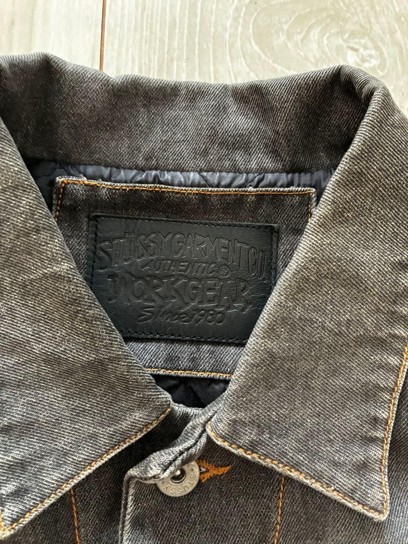 【最終値下げ】STUSSY GEAR デニムレザー　ジャケット