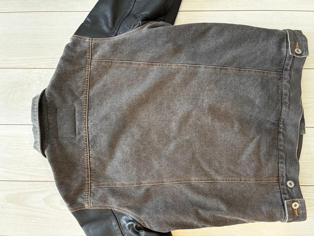 【最終値下げ】STUSSY GEAR デニムレザー　ジャケット