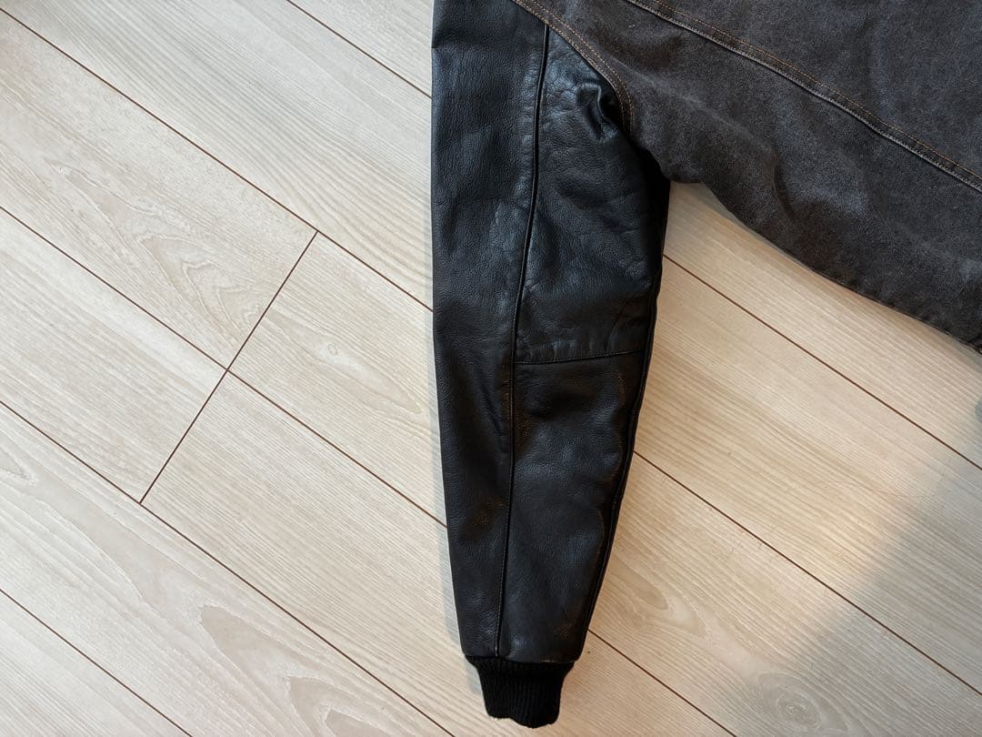 【最終値下げ】STUSSY GEAR デニムレザー　ジャケット